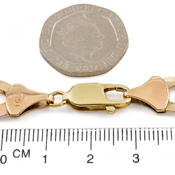 9ct gold 19.3g 9 inch curb Bracelet